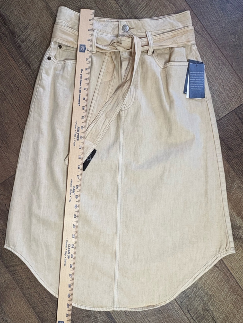 Lauren Ralph Lauren Beige Belted Cotton Skirt Size 2 NWT - Picture 8 of 9